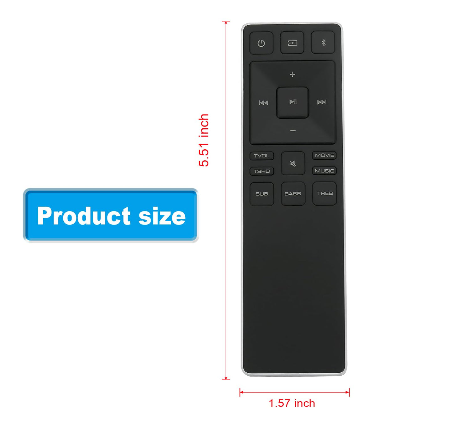 New XRS551-D XRS551D Replaced Soundbar Remote fit for VIZIO Sound Bar SB2821-D6 SB3820-C6 SB4451C0 SB4051D5 SB4451-C0 SB3851D0 SB4051-D5 SB3851-D0