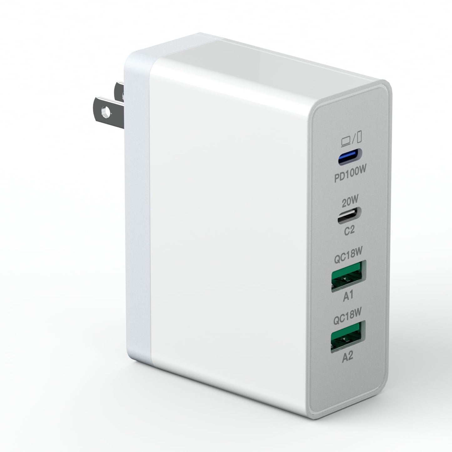sccvee USB C Charger 140W GaN, 100W Laptop Power Adapter Fast Charger Block, 4-Port Charging Station USB C Power Adapte Compatible with MacBook