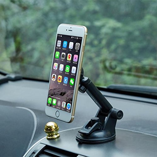 DNRPrime Car Mount Magnetic Holder Dash for Pixel 6, Pro - Windshield Telescopic Strong Grip Strong Magnets Compatible with Google Pixel 6, Pro Black