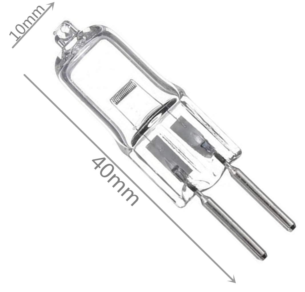 50W Halogen Bulbs G5.3 50 Watt G5.3 12V 50W Halogen Bulbs JC Bi-Pin Base Light 50 Watt 12 Volt Halogen Lamp for Home Lighting,Clear Glass Lens,Warm