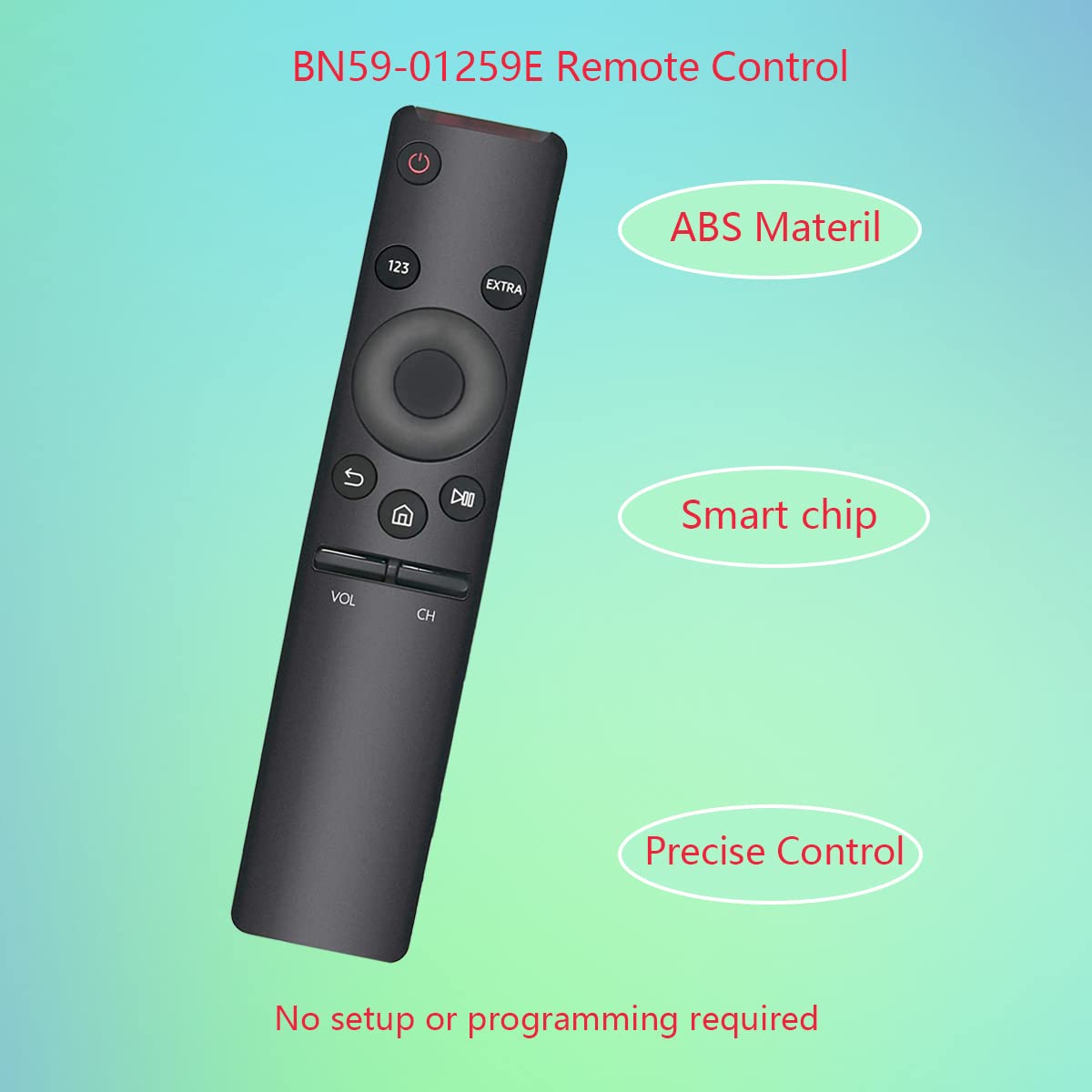 GHUST BN59-01259E Remote Control Replacement for Samsung Smart TV UN55KU6500 UN60KU6270F UN60KU6300 UN60KU630D UN65KU6290 UN65KU6290F UN65KU6300
