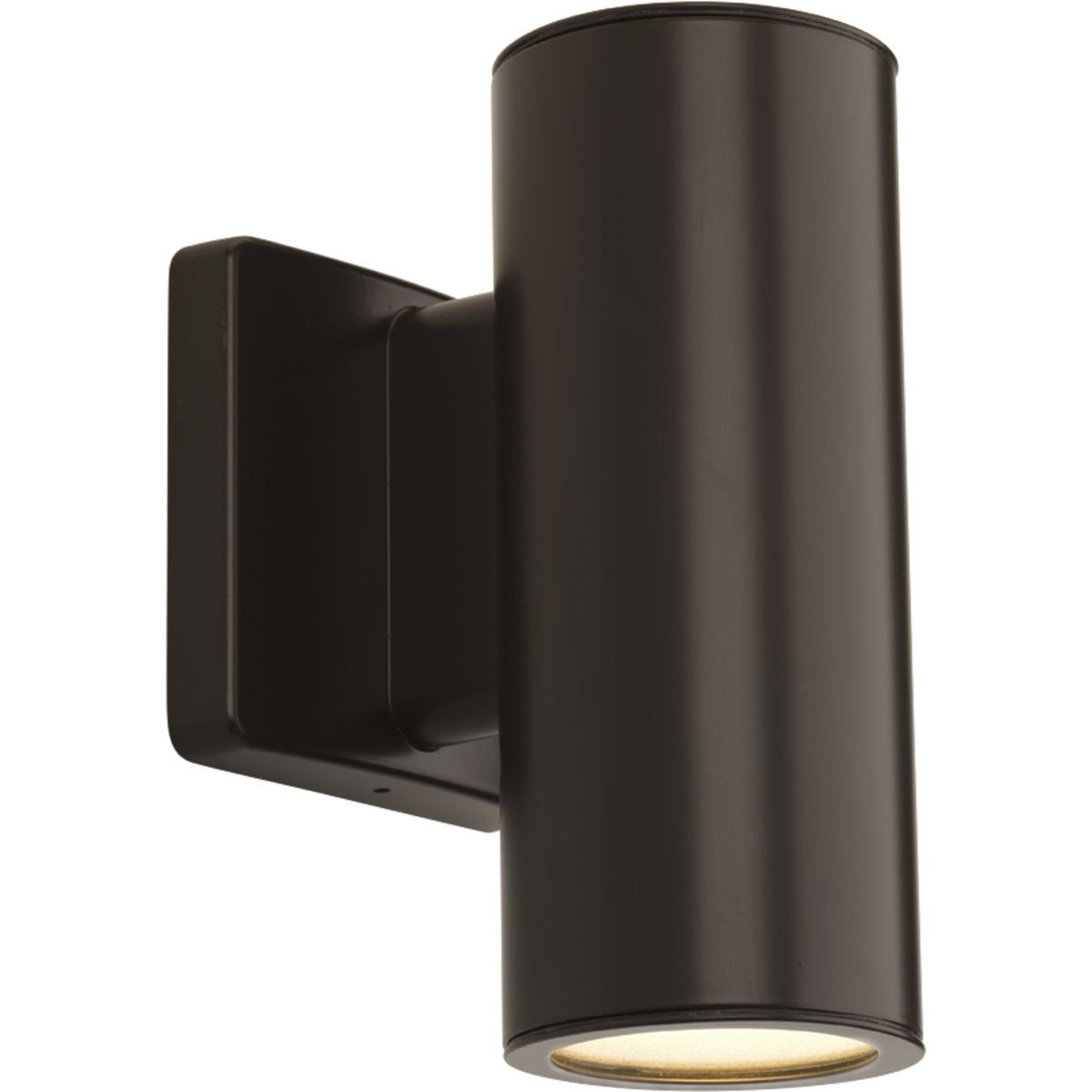 Progress Lighting P563001-020-30K Cylinders Collection 3" LED Modern Outdoor Small Up/Down Wall Lantern Light, 3-1/3 Inch Diameter, Antique Bronze
