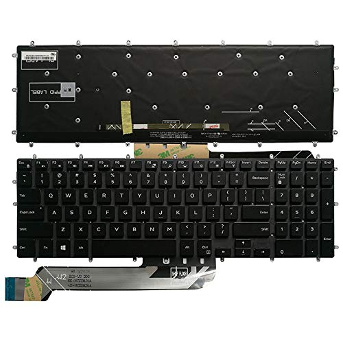 New Laptop US Keyboard for DELL INSPIRON 15-5000 5570 5575 Silver Palmrest 0YKN1Y YKN1Y 0M1FJK/gold 0G7KCC (US Keyboard with Backlight)