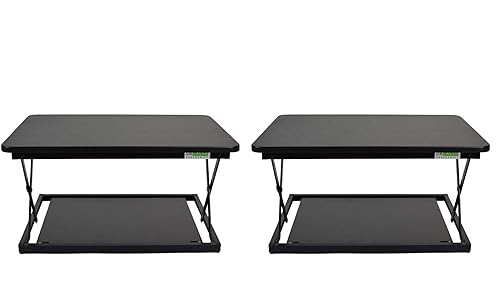 Uncaged Ergonomics CHANGEdesk Mini - Affordable Height Adjustable Stand Up Desk Conversion and Laptop Standing Desk Converter (2 Pack | Black)