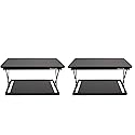Uncaged Ergonomics CHANGEdesk Mini - Affordable Height Adjustable Stand Up Desk Conversion and Laptop Standing Desk Converter (2 Pack | Black)
