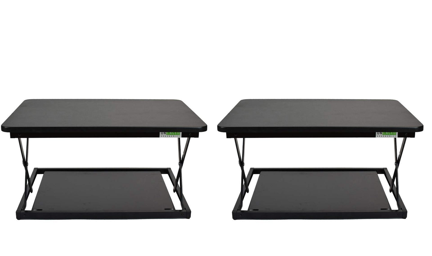 Uncaged Ergonomics CHANGEdesk Mini - Affordable Height Adjustable Stand Up Desk Conversion and Laptop Standing Desk Converter (2 Pack | Black)