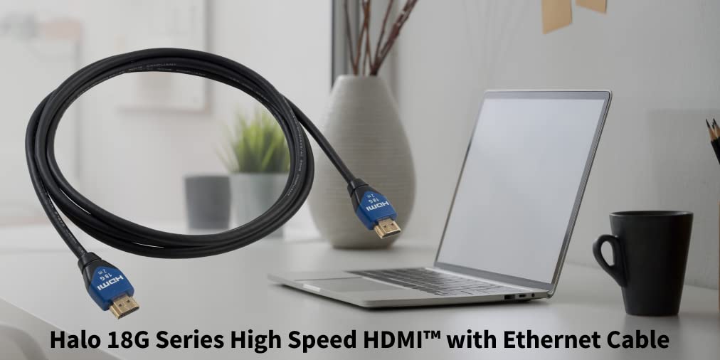 Liberty Halo 18G Commercial Grade in-Wall Rated Series High Speed HDMI with Ethernet Cables Supports 4K60 4:4:4, eARC, All HDCP Levels 2.5 Meter.