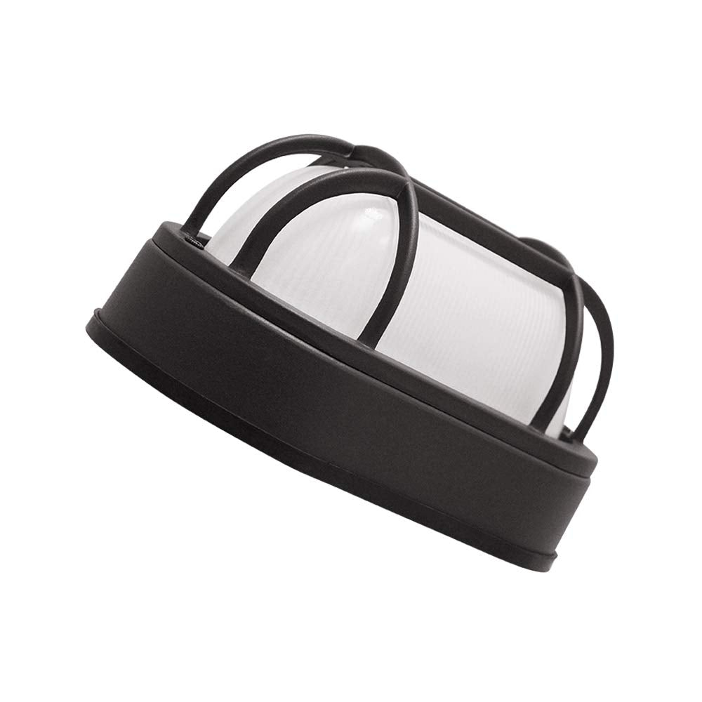 Euri Lighting EOL-WL13BK-2050e Aluminum Housing, Bulkhead Outdoor Integrated LED Wall Light, Wet Rated, 6.2 Watts, 434 Lumens, 5000K Cool White