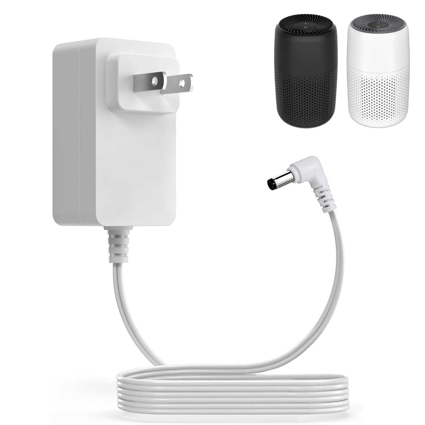 12V Power Cord for Levoit Core Mini Air Purifier Levoit LAP-C161-WUS LAP-C161-KUS LAPC161WUS LAPC161KUS Charger Power Supply Adapter - 2M/6.6Ft