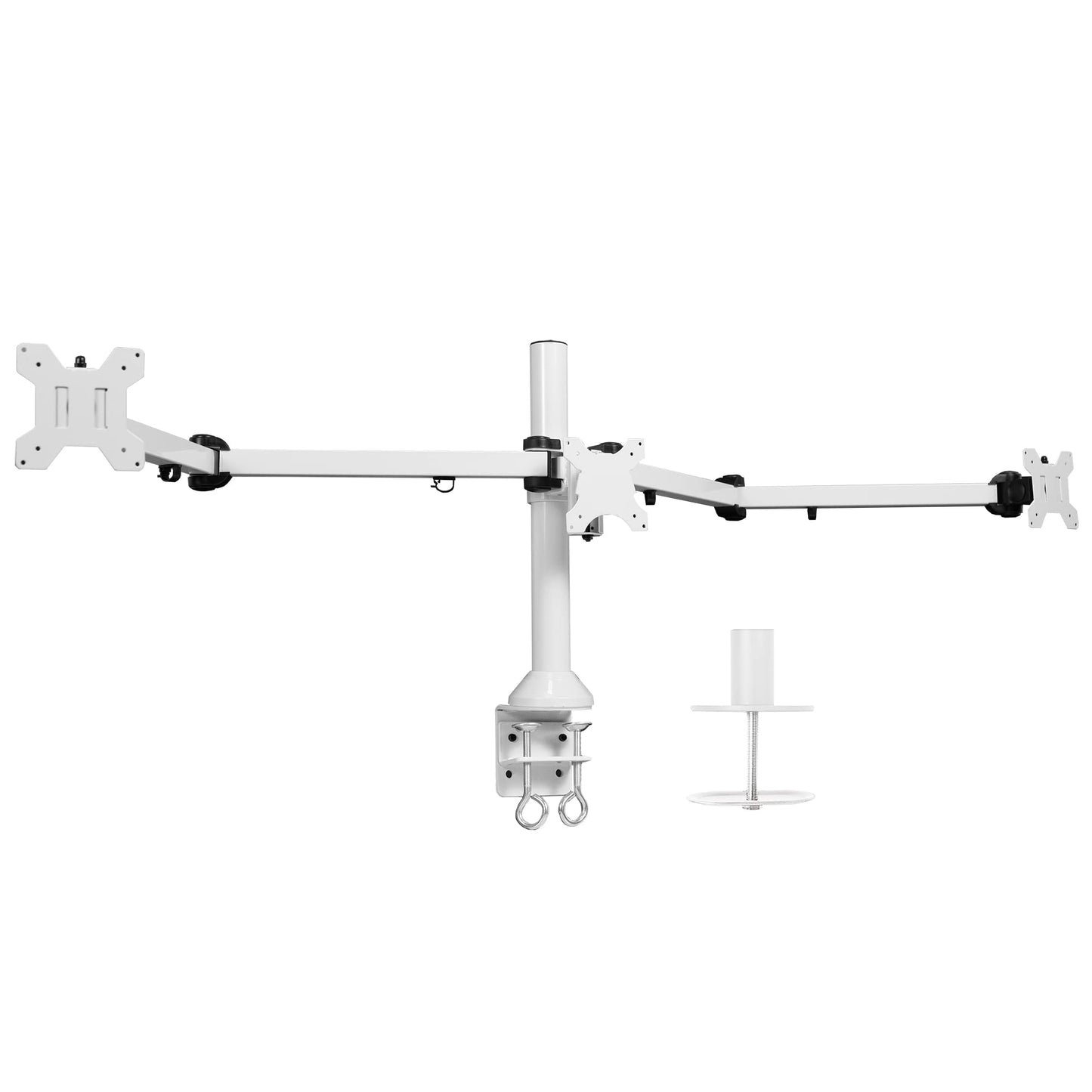 VIVO Triple Monitor 23 to 32 inch LED LCD Clamp-on Desk Mount, Heavy Duty Articulating VESA Computer Stand, Holds 3 Screens, Fully Adjustable for Home