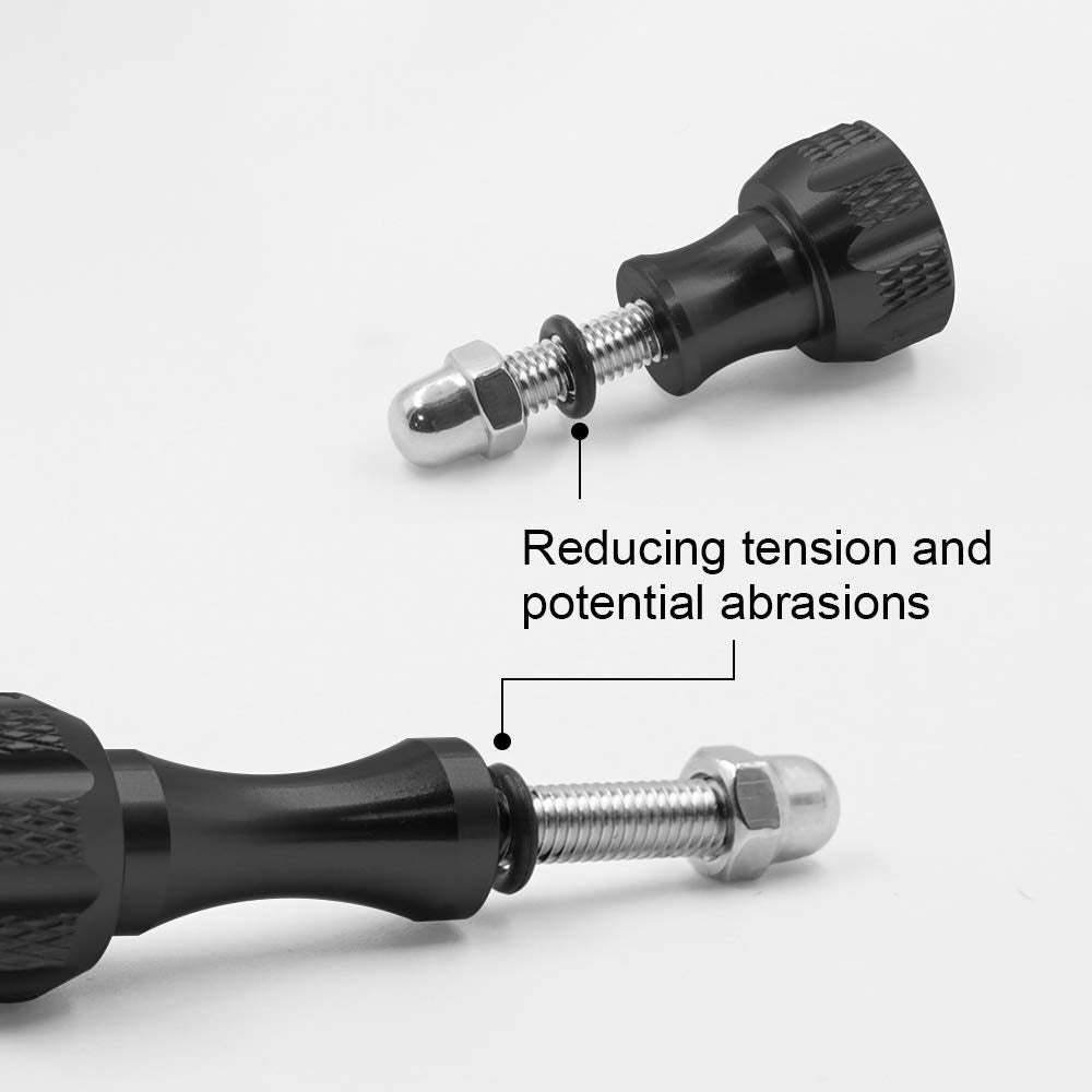 SLFC 3 Pcs Aluminum Alloy Thumbscrews for GoPro Hero 2018, Fusion, Hero 8/7/6/5/4/3/2/1, DJI Osmo Action, 8 Colors, Very Durable, Standard Camera