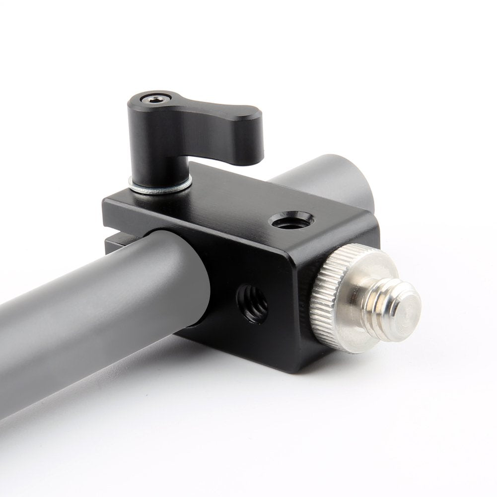 NICEYRIG Single Rod Clamp 15mm Rail Connector Adapter with 1/4 Screw for 15mm DSLR Rig