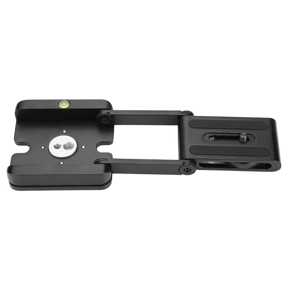 Z Flex Quick Release Plate, Black CNC Machined Aluminum Z Flex Tilt Head Folding Quick Release Plate Stand Mount for Tripod Camera Stabilizer, 3kg