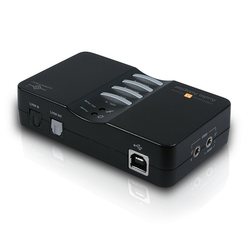 Vantec NBA-200U USB External 7.1 Channel Audio Adapter (Black), Windows 7/10/11 only, Drivers Required