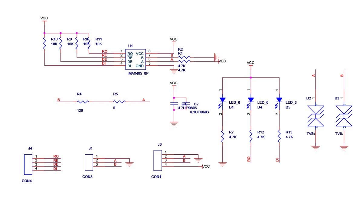 KNACRO MAX485 5V RS485 to TTL Signal Mutual Conversion Module for Overvoltage Protection with Signal Indicator (5V 1Pc)