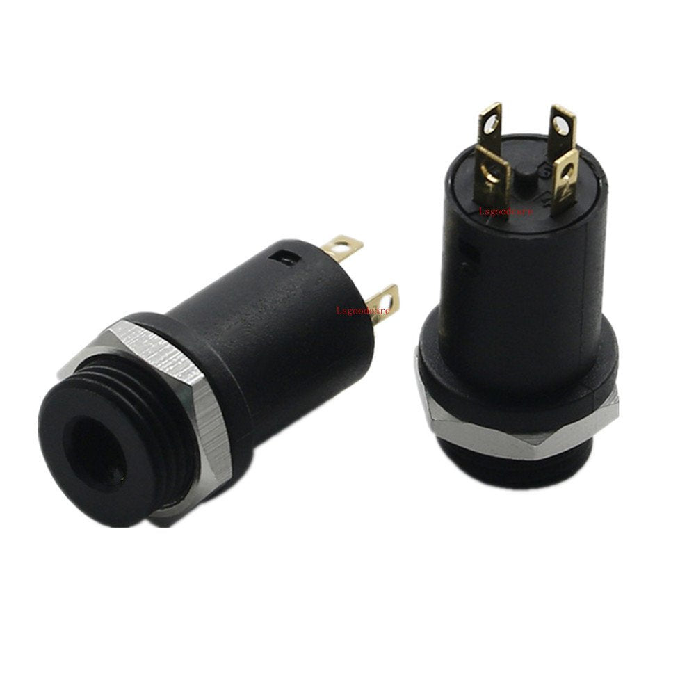 3.5MM Mini Stereo Panel Mount Jack Connector - 3.5MM Headphone Audio Video Female Vertical Jack Socket Plug with Nuts,Full Gold-Plated High