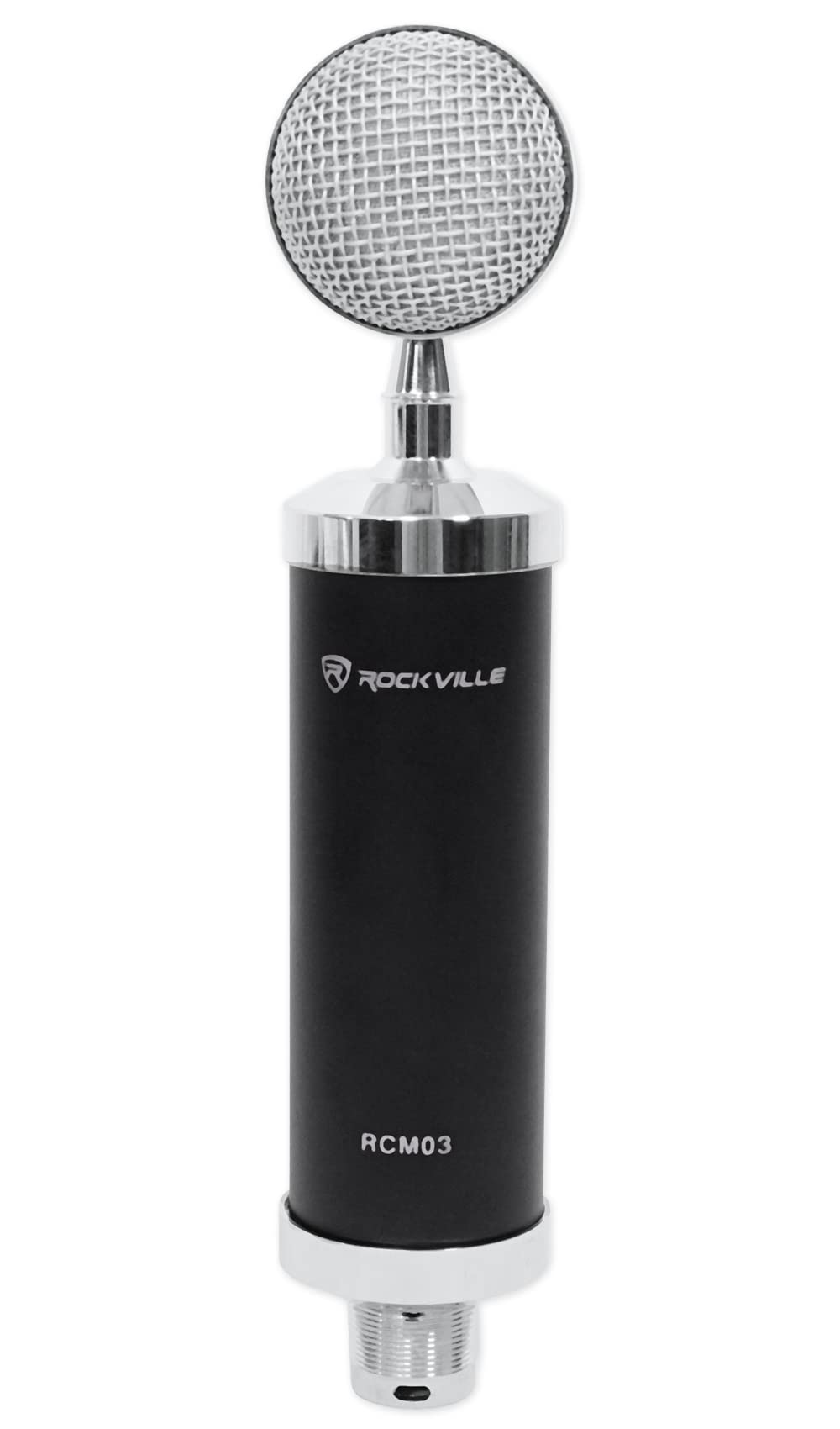 Rockville RCM03 Pro Studio Condenser Microphone, Cardioid Pattern, 30Hz-20kHz Frequency Response, Metal Shock Mount, Includes XLR & 3.5mm Cables, for