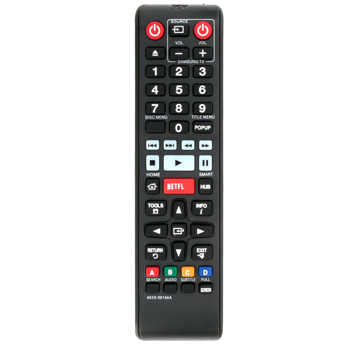 AK59-00166A Replaced Remote Control fit for Samsung Blu-ray Disc Player BD-FM59 BD-FM59C BD-F5900 BD-F7500 BD-FM59/ZA BD-FM59C/ZA BDFM59 BDFM59C