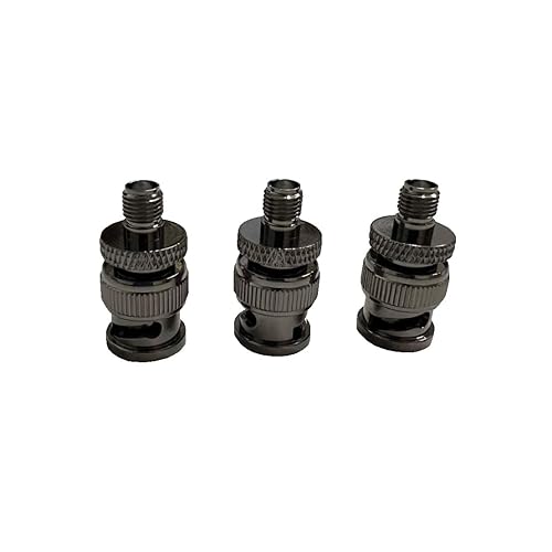 Anteenna TW-SMAJ-BNCP (3-Pack) SMA Female to BNC Male Coaxial Adapter - Premium Black Chromium Plated Copper Connector, Ideal for Amateur Radio