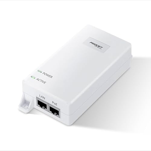 Gigabit PoE++ Injector 60W IEEE802.3bt/at/af Compliant, Supplies 15.4W or 30W or 60W Power Over Ethernet Distances Up to 328ft, PoE Injector Adapter