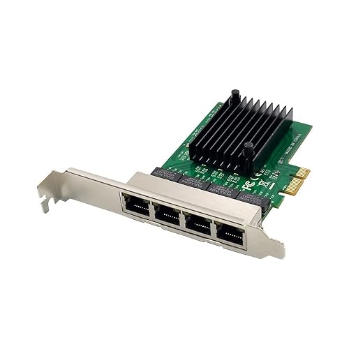 X-MEDIA XM-NA3840 PCI-E 4-Port Quad 10/100/1000Mbps Gigabit Ethernet PCI Express (PCIe x1) Server Network Adapter Card | Realtek RTL8111F Chipset |