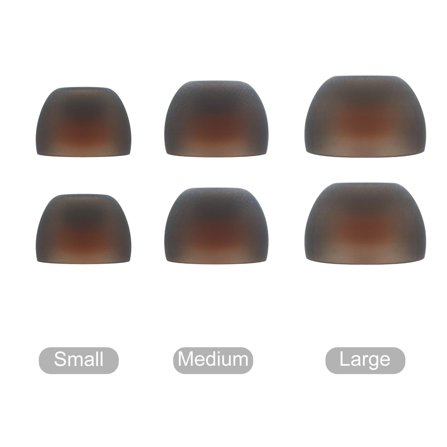 Klowcok Replacement Silicone Ear Tips for DEWALT Jobsite Pro-X1 Heavy Duty True Wireless Earbuds, Flexible Ear Cushions, 3 Pairs (S/M/L)