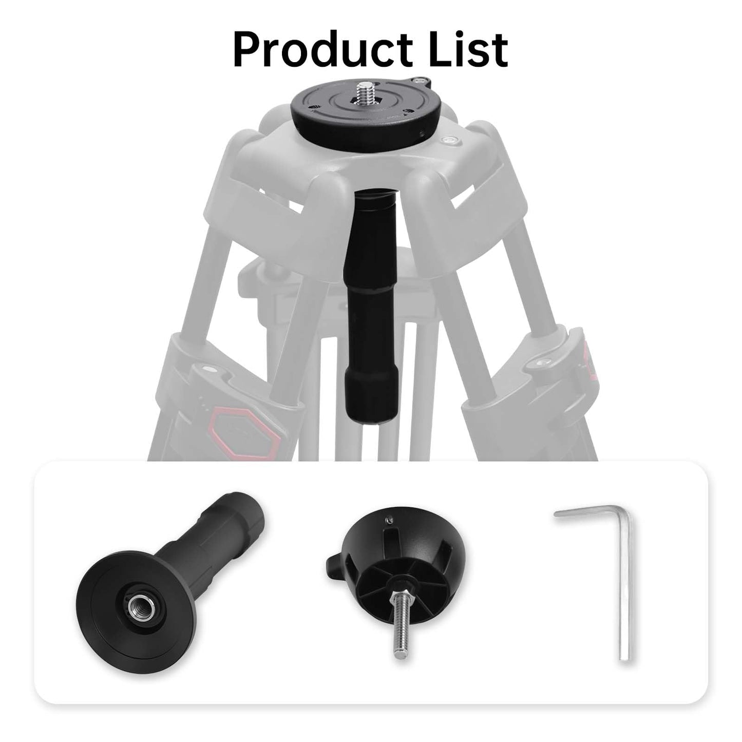 DMIDITIR 75mm Bowl Adapter with Half Ball Mount, 3/8-inch Screws, Tripod Fluid Head Converter (Long)