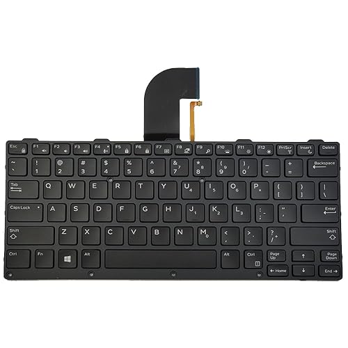 KGIGIBE Replacement Backlit Keyboard for Dell Latitude Rugged 7204 7404 7414 5204 5404 5414 Latitude 5420 5424 Rugged 7214 7424 Rugged Extreme Laptop