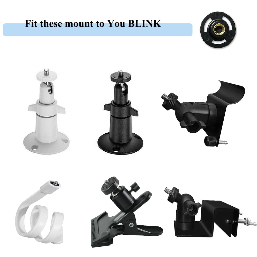 MANWU Mount Bracket Adapter Converter Connector for All-New Blink Outdoor Indoor XT2/XT Security Camera,Attachment that Holds Blink Camera to 1/4"
