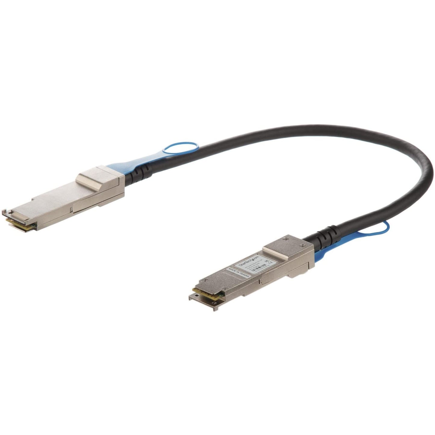 StarTech.com Cisco QSFP-H40G-CU0-5M Compatible 0.5m 40G QSFP+ to QSFP+ DAC Twinax - 40G QSFP+ Copper DAC 40 Gbps Low Power Passive Transceiver Module