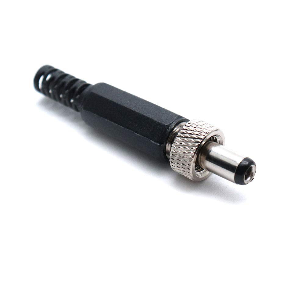 Hxchen 2 Sets 5.5mm x 2.5mm Male DC Power Plug Connector & Screw Lock Female Panel Socket Mount Adapter