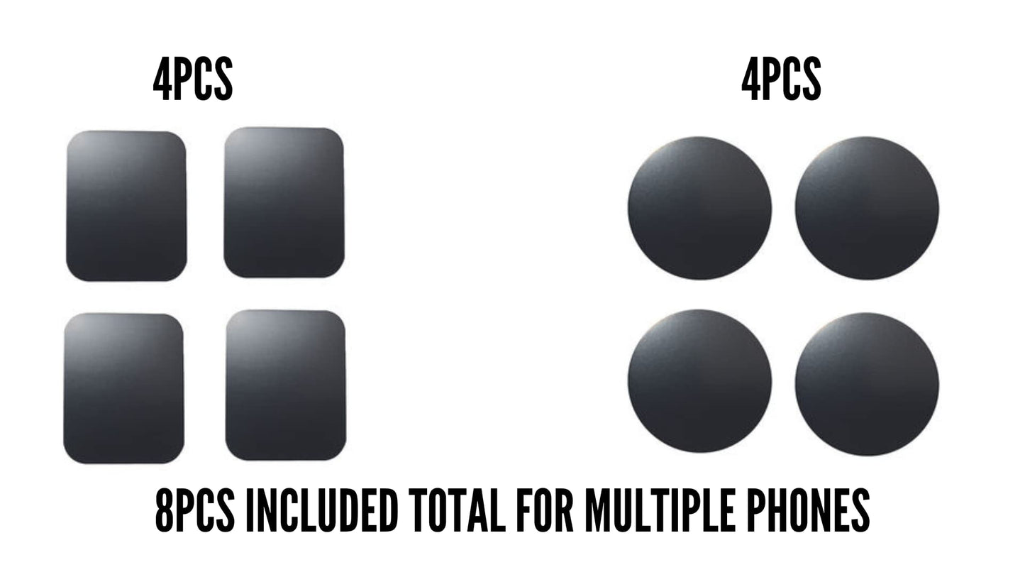 Phone Holder Car 8 Pack Metal Plate with 3M Adhesive Sticker Universal for Car Magnetic Phone Mount