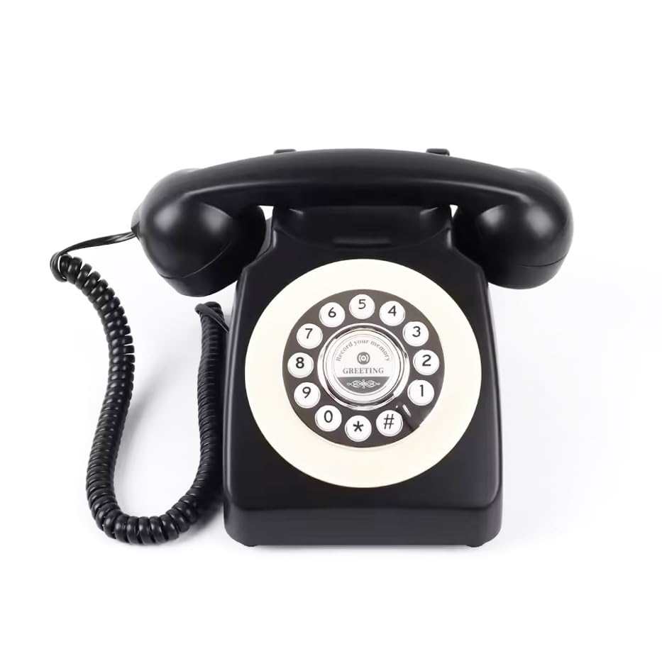 TelPal Voice Recording Audio Guest Book - Guest Book Phone for Weddings, Bridal Showers, Anniversaries | Retro Telephone Voice Recorder | USB