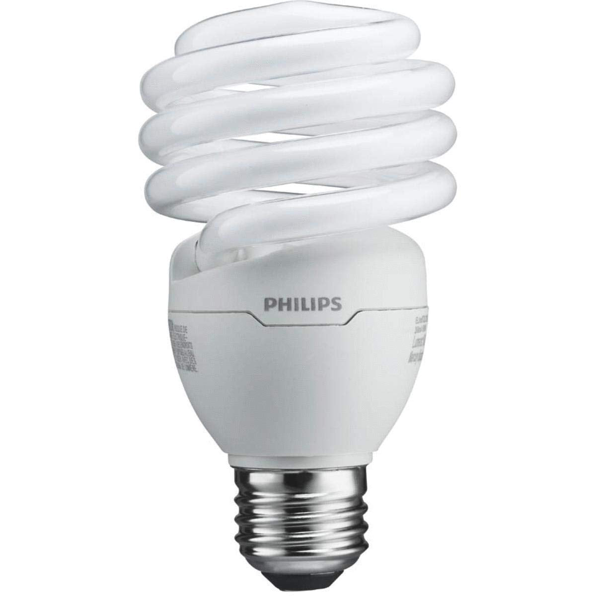 Philips LED 433557 Energy Saver Compact Fluorescent T2 Twister (A21 Replacement) Household Light Bulb: 6500-Kelvin, 23-Watt (100-Watt Equivalent), E26