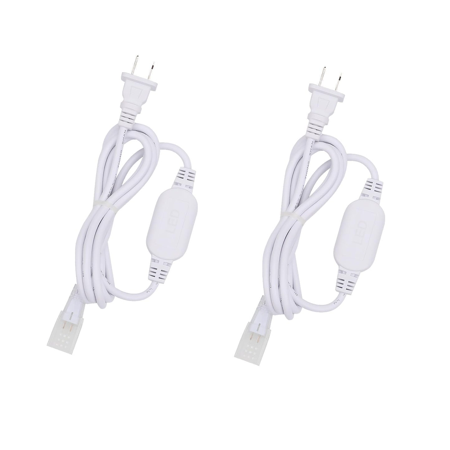 BENLUN 2 Pcs AC 110V LED Light Plug only for High Voltage 13mm X 6mm 480LEDs/M 65.6FT COB LED Strip Lights