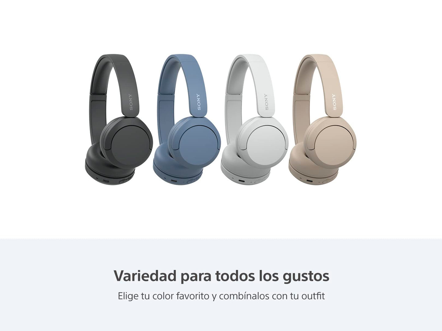 Sony WH-CH520 Best Wireless Bluetooth On-Ear Headphones with Microphone for Calls and Voice Control, Up to 50 Hours Battery Life with Quick Charge…