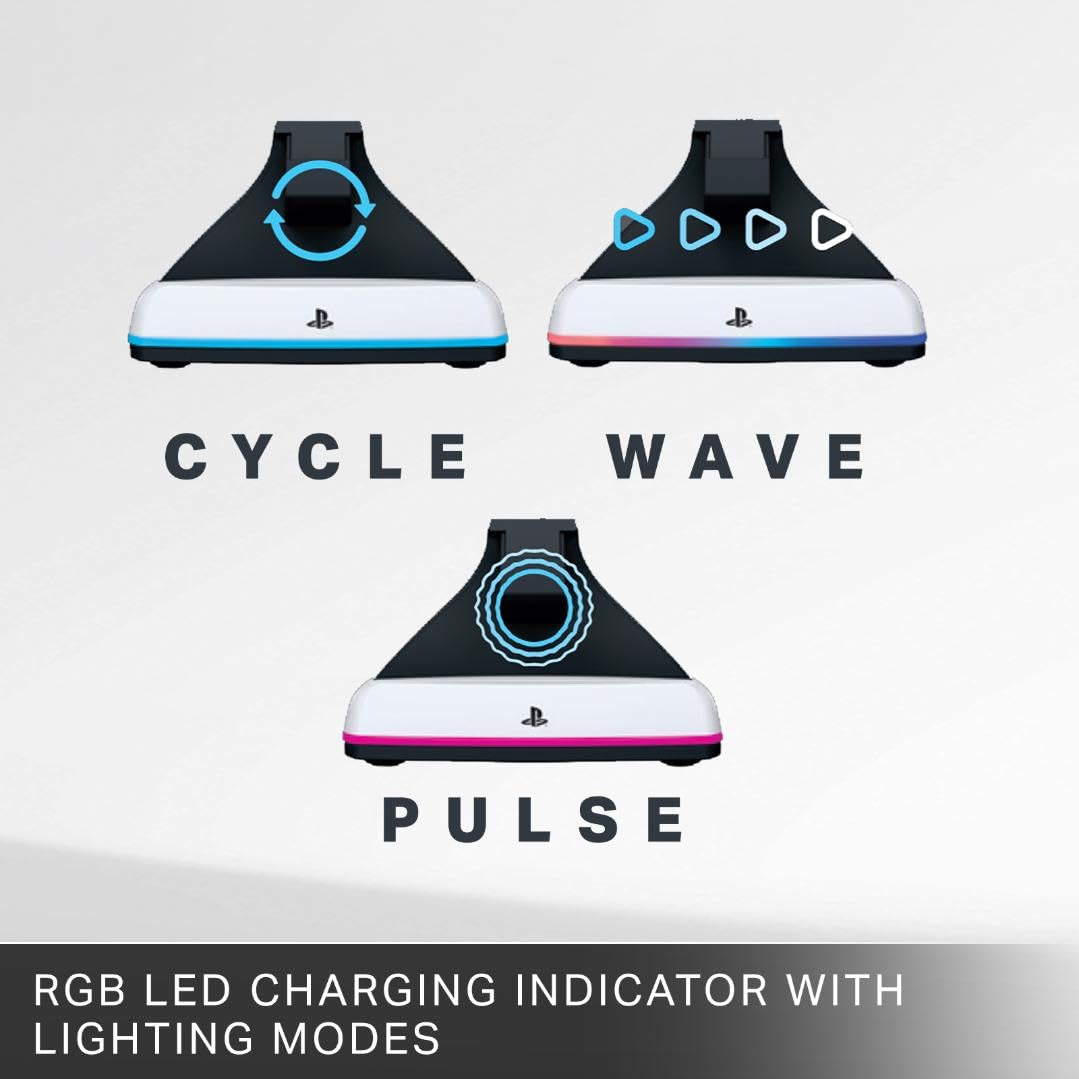 PowerA Charging Station for PlayStation Portal™ Remote Player with Lumectra™, RGB Lighting, USB Powered, Magnetic Charger, Charge and Display