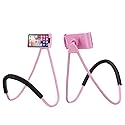 Hosann Century Universal Moblie Phone Stand,Lazy Cell Phone Holder & Neck Cell Tablet Phone Mount Holder Flexible Lazy Bracket (Pink)