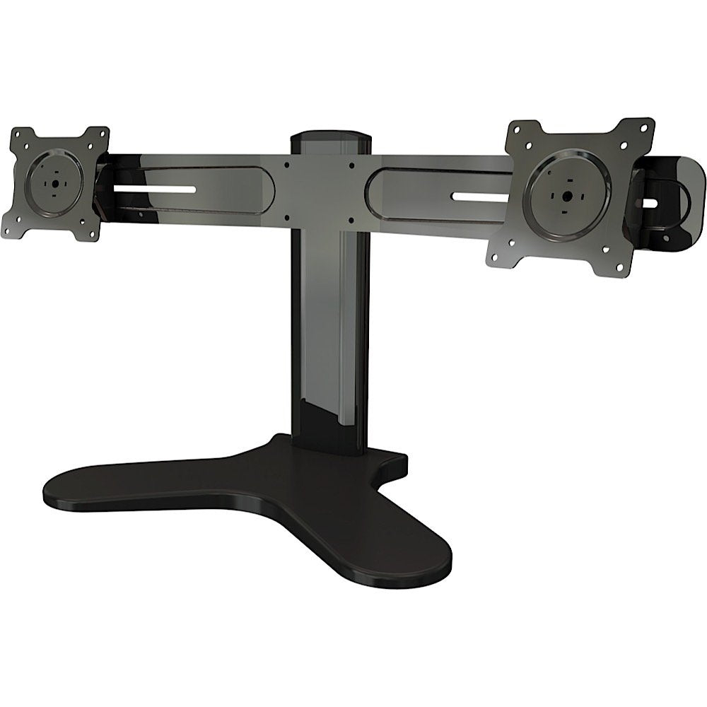 Crimson AV DSH2 Dual Monitor Desktop Stand for 10" to 24" Screens, Heavy Duty VESA Mount with Tilt, Swivel, and 360° Rotation, Height Adjustable