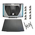 Laptop Replacement LCD Top Back Cover Case Compatible for Dell G3 15 3590 0747KP 747KP 15-3590 (G3 3500) P89F Shell Black with Blue Logo and Hinges