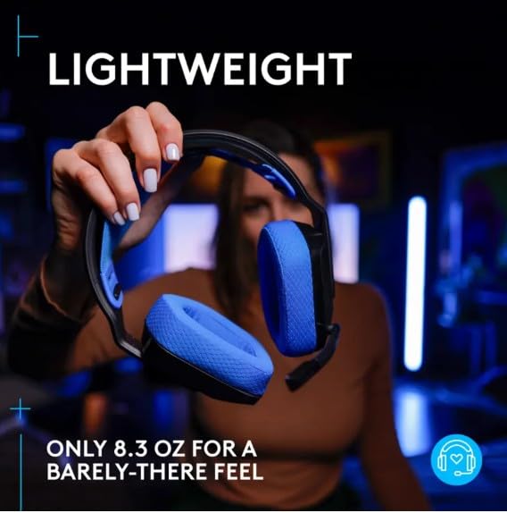 Logitech G G535 Lightspeed Wireless Gaming Headset - Lightweight Over-Ear Headphones, Silent Rotatable Microphone, 33 Hours Battery Life, PC, PS5