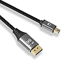 xiwai DisplayPort 1.4 8K 60hz Cable Ultra-HD UHD 4K 144hz Mini DP to DP Cable 76804320 for Video PC Laptop TV (2.0M)