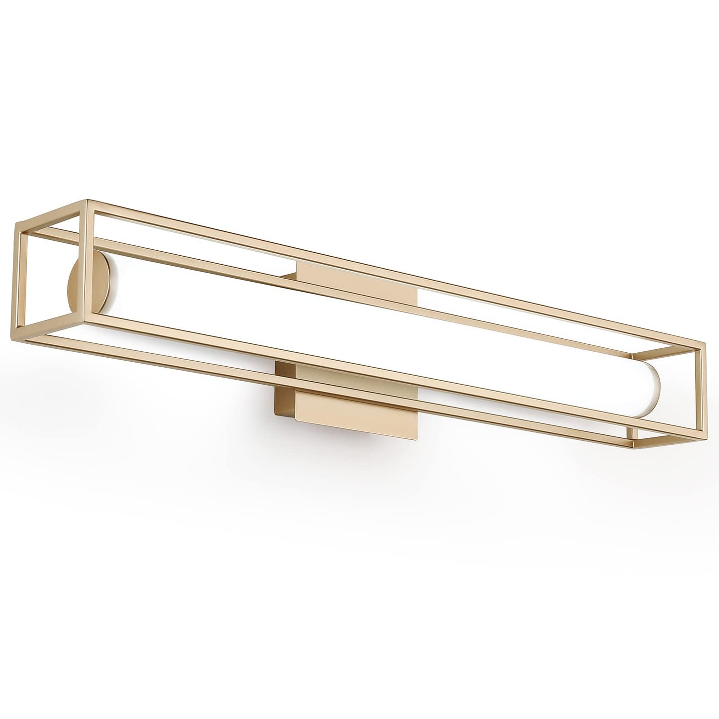 Lucalda 6000K Dimmable Bathroom Vanity Light, 26.2in Champagne Gold Bathroom Light Fixtures, 12W LED Lights Over Mirror, Acrylic Bar Vanity Lights