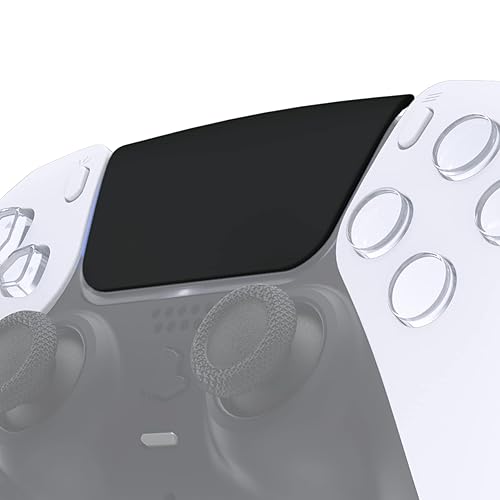 eXtremeRate Replacement Touchpad Cover Compatible with ps5 Controller BDM-010 020 030 040 050 060 Models, Custom Soft Touch Black Touch Pad Repair