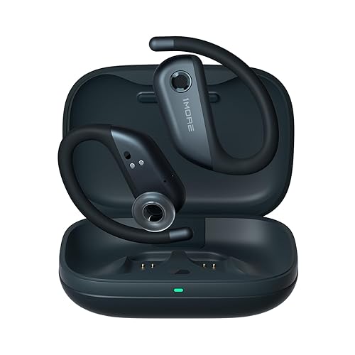 1MORE S50 Fit Open Earbuds, Open-Ear Wireless Bluetooth Headphones Bluetooth 5.3 with 4 Microphone, Light Earbuds with Earhooks for Sports Running…