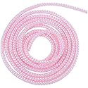 Pink Cable Protector Animal Proof Wire Repair, Cord Protector for Pets Headphone Saver Spiral Cable Wrap Strain Relief, Cord Sleeve for Phone Cable