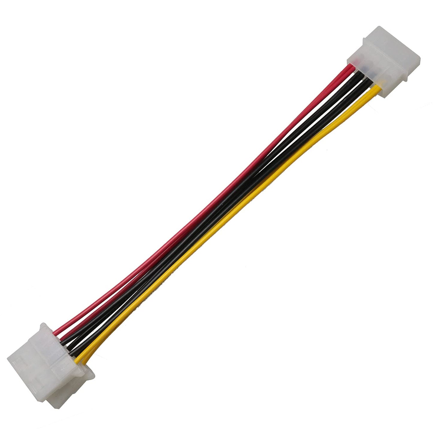 SJZBIN 4 Pin Y-Splitter IDE Extension Adapter 2PCS 20cm/7.9inch 4-Pin Molex Male to Dual Female D-Type Power Cables for Computer Hard Disk and Cooling