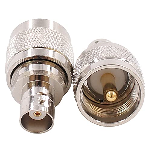 exgoofit BNC Female to SO239 Male Adapter 4pcs RF Coaxial Coax Connector PL-259 PL259 Cable
