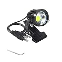 Youngine Outdoor 1pc 5W COB LED Clip on Light, IP65 Waterproof Adjustable Desk Stand COB Spotlights with Clip and US Plug for Flag Coffee Shop (Cool