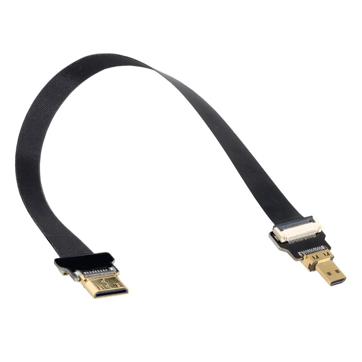 xiwai CYFPV Mini HDMI Male to Micro HDMI Male Extension FPC Flat Cable 1080P for FPV HDTV Multicopter Aerial Photography (0.2M)